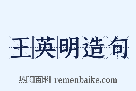 王英明造句是什么意思的图片